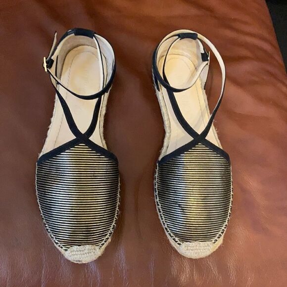Jimmy Choo Donna Striped Metallic Espadrille 9.5 - Picture 2 of 16